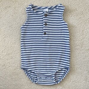 CARTERS Striped Blue & White Romper
